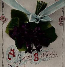 c1910 BIRTHDAY A HAPPY BIRTHDAY FLORAL POETIC POSTCARD 26-297 picture