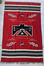 Chimayo Rug  Weaving Thunderbird Rolling Logs 1920’s-30’s Size 81x52 See Pics picture