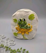 Vintage 1968 Sears Roebuck Neil the Green Frog Ceramic Napkin Holder Japan, READ picture