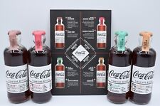 *Set of 4 European Coca Cola Signature Mixers Hutchinson bottles with info card picture