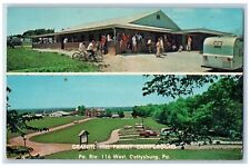 c1950's Granite Hill Family Tourist Dirt Road Campground Gettysburg PA Postcard picture