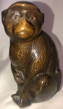 Vintage Metal Monkey Zodiac Chinese Sculpture Statue 6” tall picture