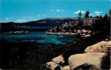 Vintage Shoreline Lake Tahoe Postcard - Nevada Side picture