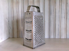 Vintage *CREAM CITY* 4 Sided Cheese Vegetable Metal Box Grater Farmhouse Decor picture