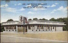 Lou-Jac Drive-In Restaurant North Birmingham AL Linen Postcard picture