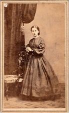 Young Lady, Civil War Era Fashion, c1860s CDV Photo, #2311 picture