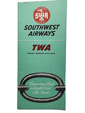 Vintage Southwest Airways & TWA AIRLINE TIMETABLE SCHEDULE  RRP 76 picture