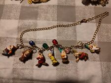 Vintage 1980s Disney Snow White Dwarfs Resin Charm Bracelet Applause Antique picture
