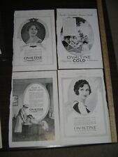 OVALTINE 1920s UK COUNTRY LIFE (4 items) mag ad,movie star Norah Baring nursing picture
