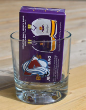 NHL COLORADO AVALANCHE CROWN ROYAL GLASS AND JERSEY BAG NEW (B2) picture