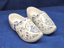 Vintage Junora Pair Of Dutch Wooden Clogs 28/30 -19cms Made In Holland Unique picture
