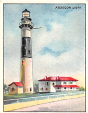 1911 Absecon Light House Atlantic City NJ tobacco card Hassan Cigarettes picture