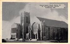 1949, Central  Baptist Church, MacArthur, Minister, Quincy, IL, Old Post Card picture
