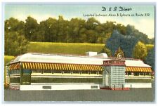 D & B Diner Located Between Akron & Ehprata Ohio OH Unposted Vintage Postcard picture