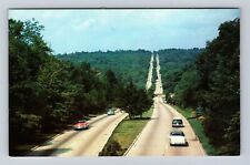 CT-Connecticut, Merritt Parkway, Scenic Natural Views, Vintage Souvenir Postcard picture