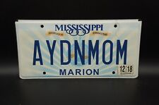 2018 Mississippi Vanity License Plate - AYDN MOM picture
