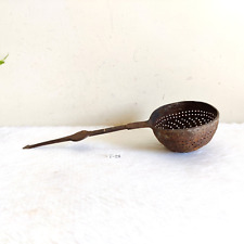 1920 Vintage Primitive Handcrafted Iron Strainer Old Decorative Collectible I128 picture