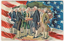 Washington's Inauguration as President ~ Vintage Tuck #156 Patriotic Postcard picture