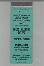 Matchbook Cover Smorgasbord Picnic Parlor Salem Country Store Petersburg IL picture