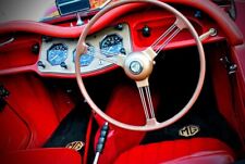 MG TA Classic Sports Car Interior Dashboard Steering Wheel Photograph Picture  picture