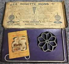 Antique Alfred Andresen &Co Rosette Irons-Griswold-With Booklet picture