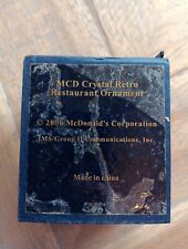 McDONALD'S RESTAURANT  Crystal Glass Ornament Etched 3x3 Damaged Small Chip picture