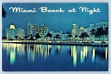 Miami Florida FL Postcard Beach Night Breath-Taking Sight Exterior c1965 Vintage picture