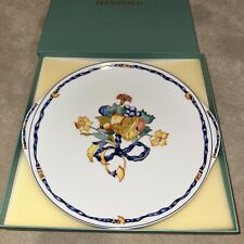Bernardaud porcelain Come Bleu Borghese round plate with ear Limoges in box new picture