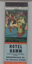 Matchbook Cover - Outhouse - Hotel Hamm Breinigsville, PA picture