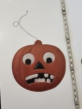 Antique Halloween Jack-O-Lantern Pumpkin Diecut Embossed  10” picture