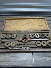 Vintage S.W. Card Mfg Co Round Die Stock Tap Tool Set Needs Cleaning No Case  picture
