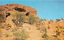 Phoenix AZ Papago Park Hole in the Rock Formation Saguaro Cactus Vtg Postcard Z7 picture