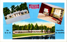 Vintage C. 1950's Lakeshore Motor Court Hartsville South Carolina SC Postcard picture