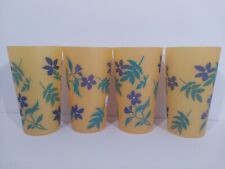 Retro PackerWare Set of 4 VIOLET 32 Oz Plastic Tumblers Made in USA picture