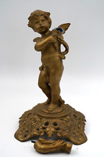 Vintage/Antique Brass/ Metal Cherub Victorian Figure Sculpture Art Lamp AS-IS picture