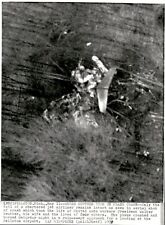 LD367 1970 AP Wire Photo JET AIRLINER WRECKAGE NEAR PELLSTON AIRPORT MICHIGAN picture