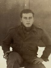 2L Photograph Handsome Attractive Military Army Man 1943 Anchorage Alska  picture