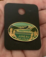 Juneau Alaska Lake Mountain View Hat Pin Lapel Pin New On Card picture
