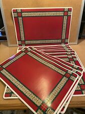 10 Holiday Christmas Vinyl Placemats 17.75x11.75’’ Unused picture
