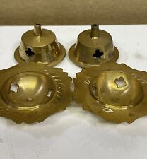 1970's Vintage pretty brass incense burners cones unused small Set of 2 picture