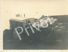 Photo Wk II Soldiers Armed Forces Truck Accident Russia Eastern Front A1.63 picture