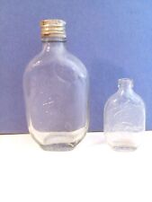 2 Vintage OLD QUAKER Bottles 1956  half pint and 1954 miniature picture