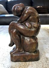 Rare Danish Ceramic/Pottery Statue of a Seated/Mourning Woman by L. Hjorth picture