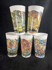 1992 Jurassic Park McDonald's Dinosaur Collector Cup Cups Lot Set Of 5 picture