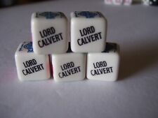 Rare Lord Calvert Whiskey Poker Dice Set Unusual set Dados Bar Dice Gambling  picture
