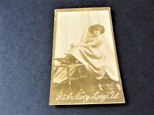 Antique G.W. Gail & Ax's Navy Tobacco Card with black & white image of lady.  picture