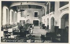 BANFF AB - Banff Springs Hotel Mount Stephen Hall Real Photo Postcard rppc picture