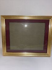 Victorian Photo Frame Gold Gilt Ornate Wall Hanging Holds 9x12” Matted Picture picture