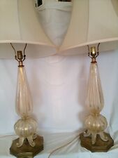 VINTAGE MURANO GLASS LAMPS PAIR BAROVIER TASO picture