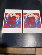 Andy Warhol Marilyn 1967 Lot Of 2 Postcards 1992 New Mint Unposted.  picture
